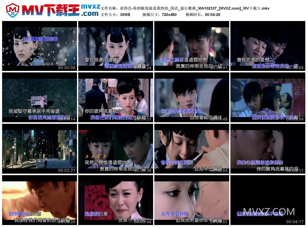 崔伟亮-你的眼角流着我的泪_国语_流行歌曲_MA102337